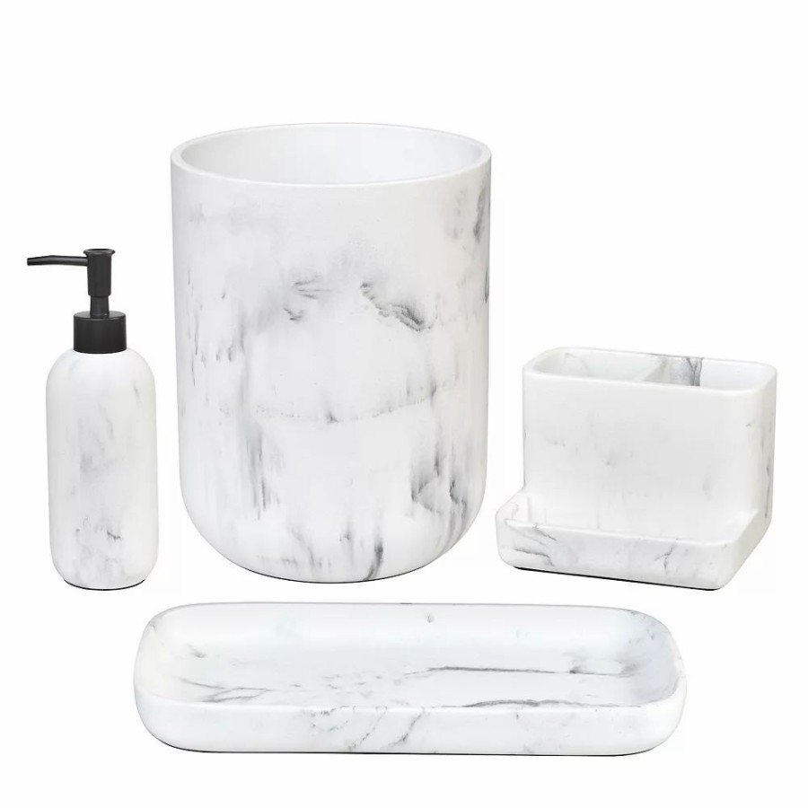 Bathroom * | Sonoma Goods For Life Faux Marble Wastebasket