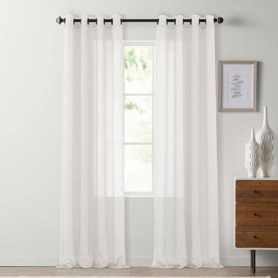 Window Treatments * | Sonoma Goods For Life 1-Panel Crushed Voile Grommet Window Curtain