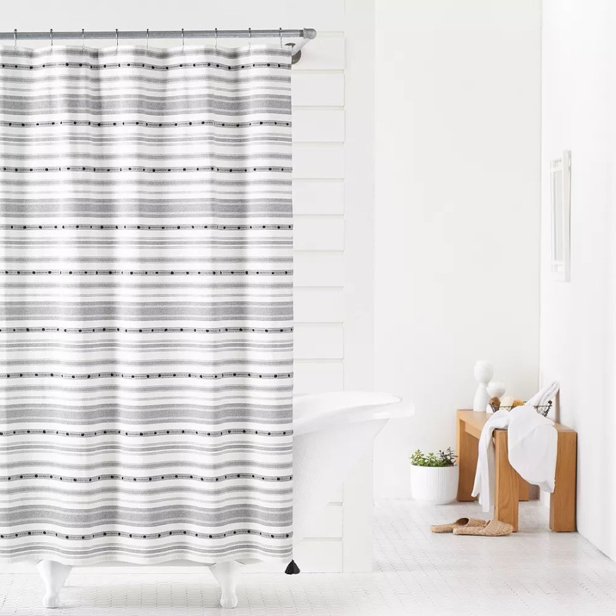 Bathroom * | Sonoma Goods For Life Harrison Stripe Shower Curtain