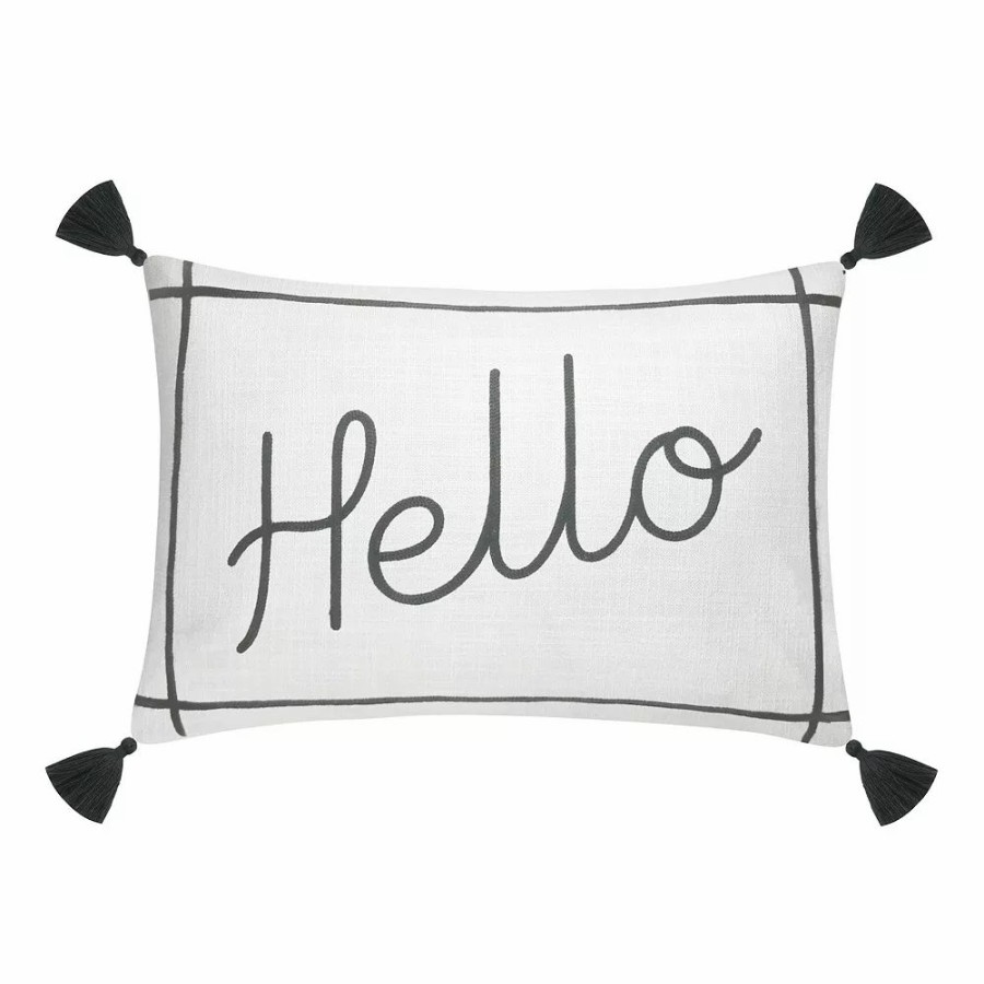 Chair Pads * | Sonoma Goods For Life "Hello" Pillow