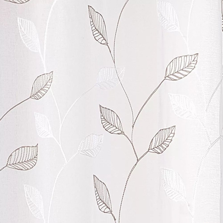 Window Treatments * | Sonoma Goods For Life 2-Pack Leaf Embroidered Window Curtain