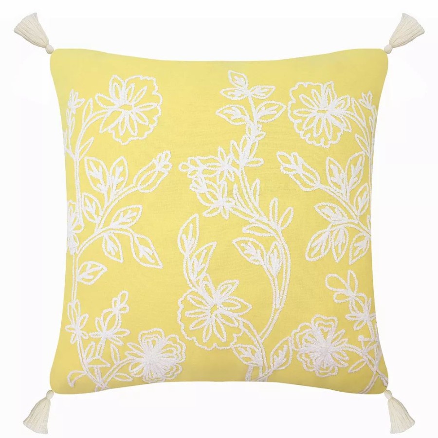 Chair Pads * | Sonoma Goods For Life Square Linear Floral Pillow