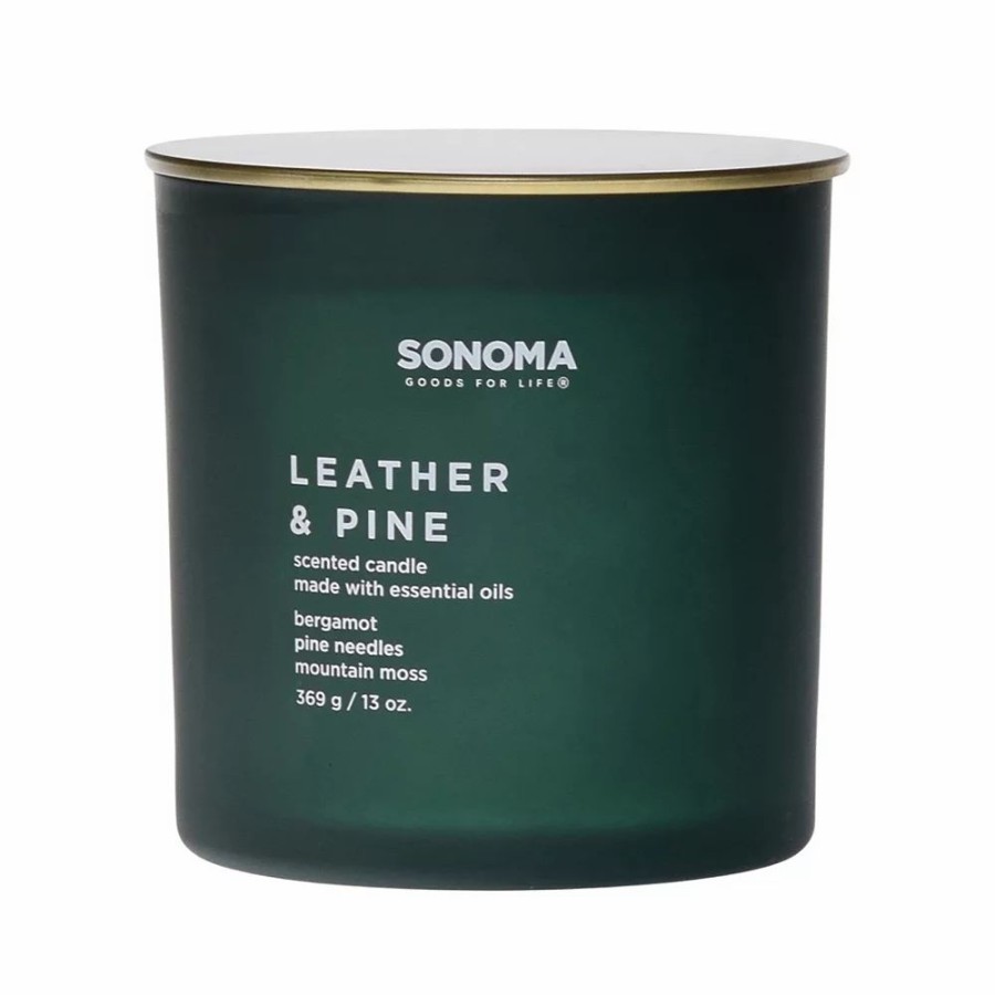 Candles * | Sonoma Goods For Life Leather & Pine 13-Oz. Candle Jar