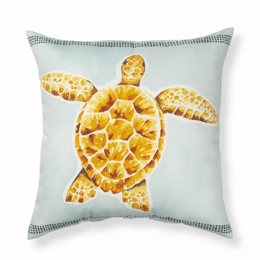 Chair Pads * | Sonoma Goods For Life 17 X 17 Turtle Outdoor Throw Pillow