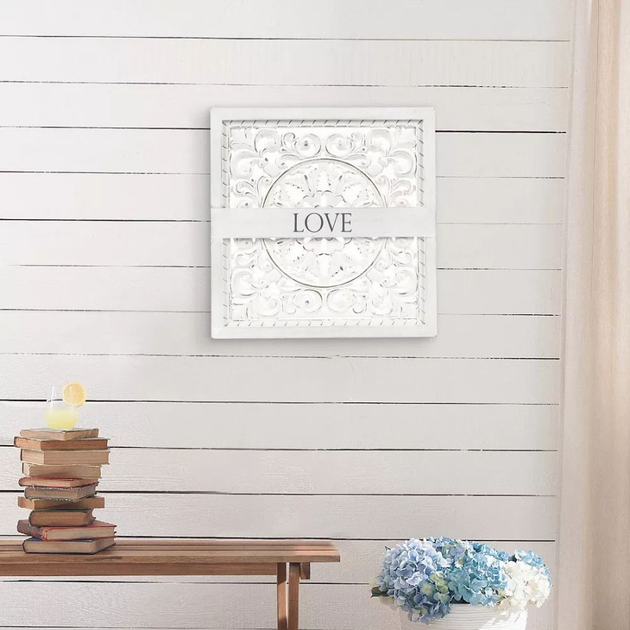 Wall Decor * | Sonoma Goods For Life Carved Panel With Love Sentiment