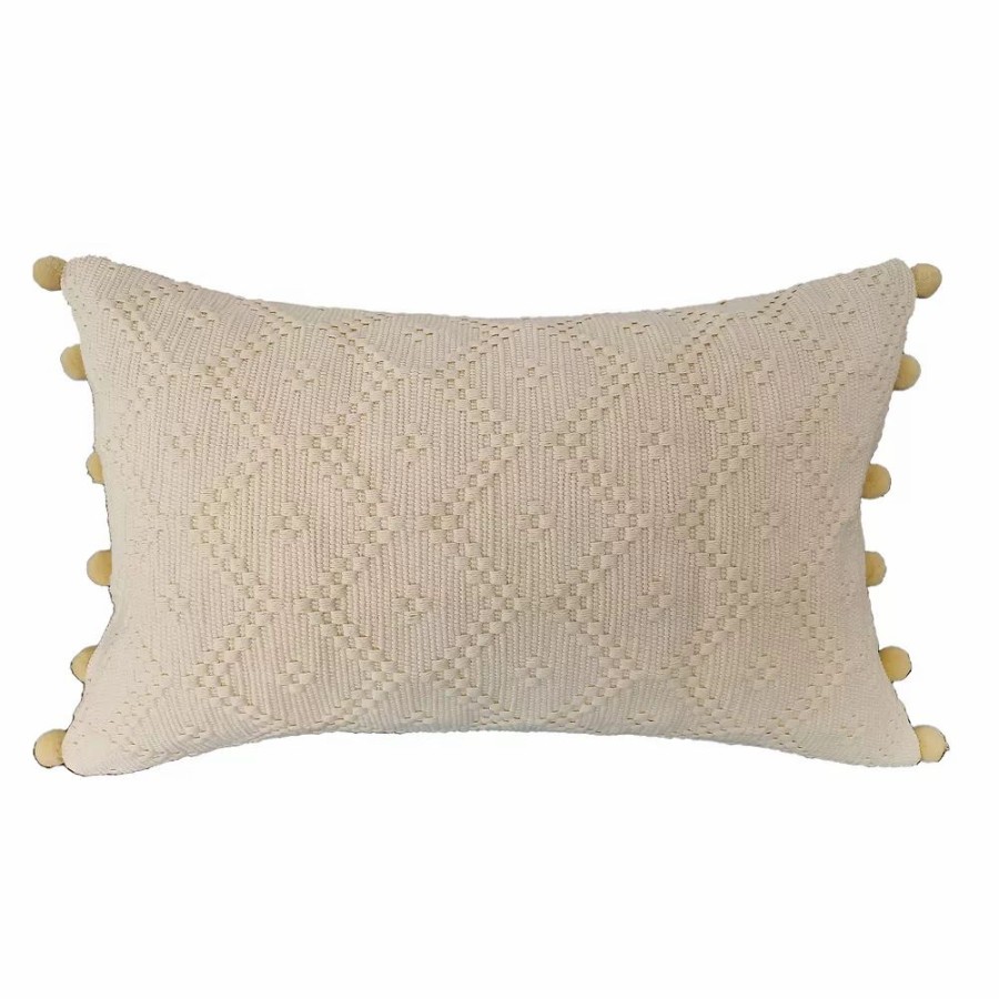 Chair Pads * | Sonoma Goods For Life Yellow Texture Woven Pillow