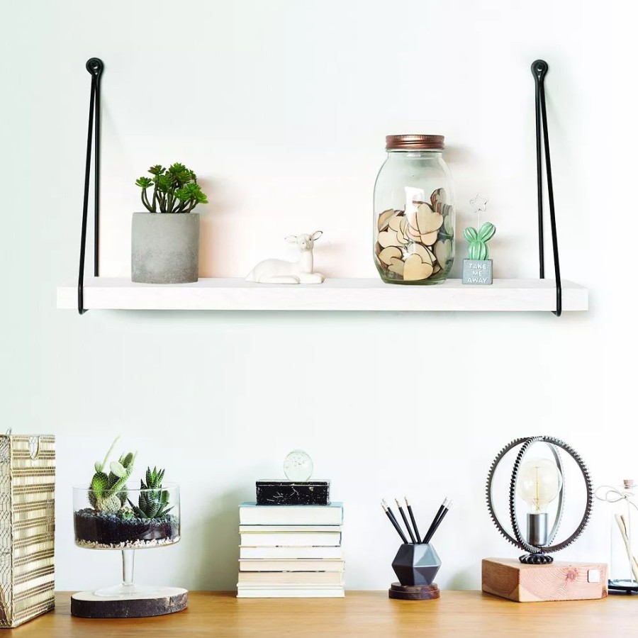 Wall Decor * | Sonoma Goods For Life White & Metal Shelf