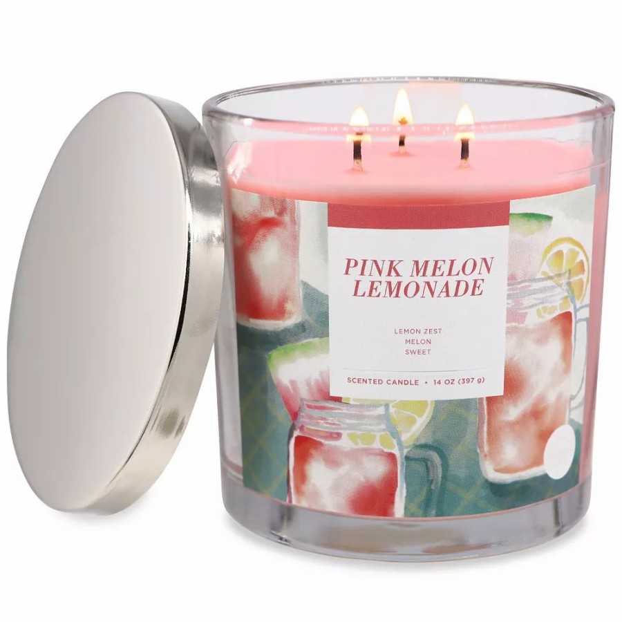 Candles * | Sonoma Goods For Life Pink Melon Lemonade 14-Oz. Candle Jar