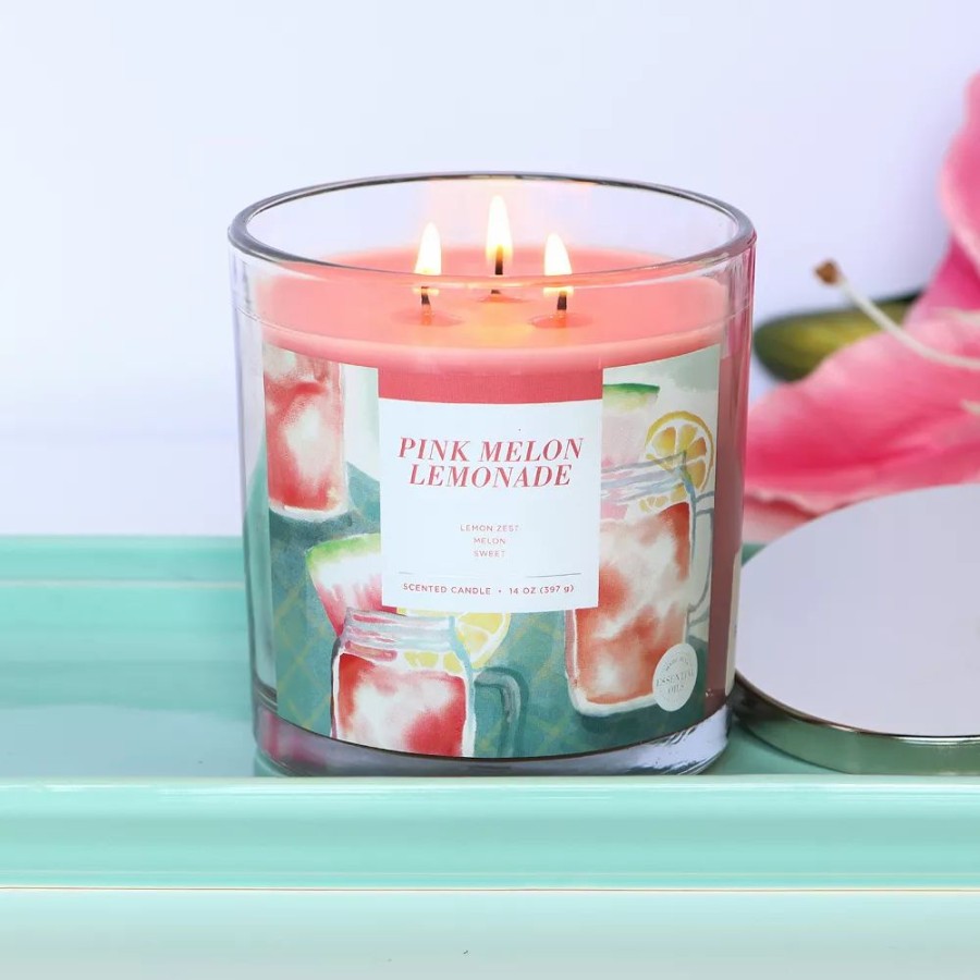 Candles * | Sonoma Goods For Life Pink Melon Lemonade 14-Oz. Candle Jar