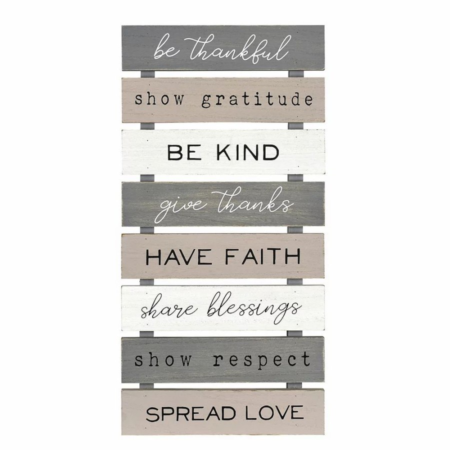 Wall Decor * | Sonoma Goods For Life Be Thankful Plank Wall Decor