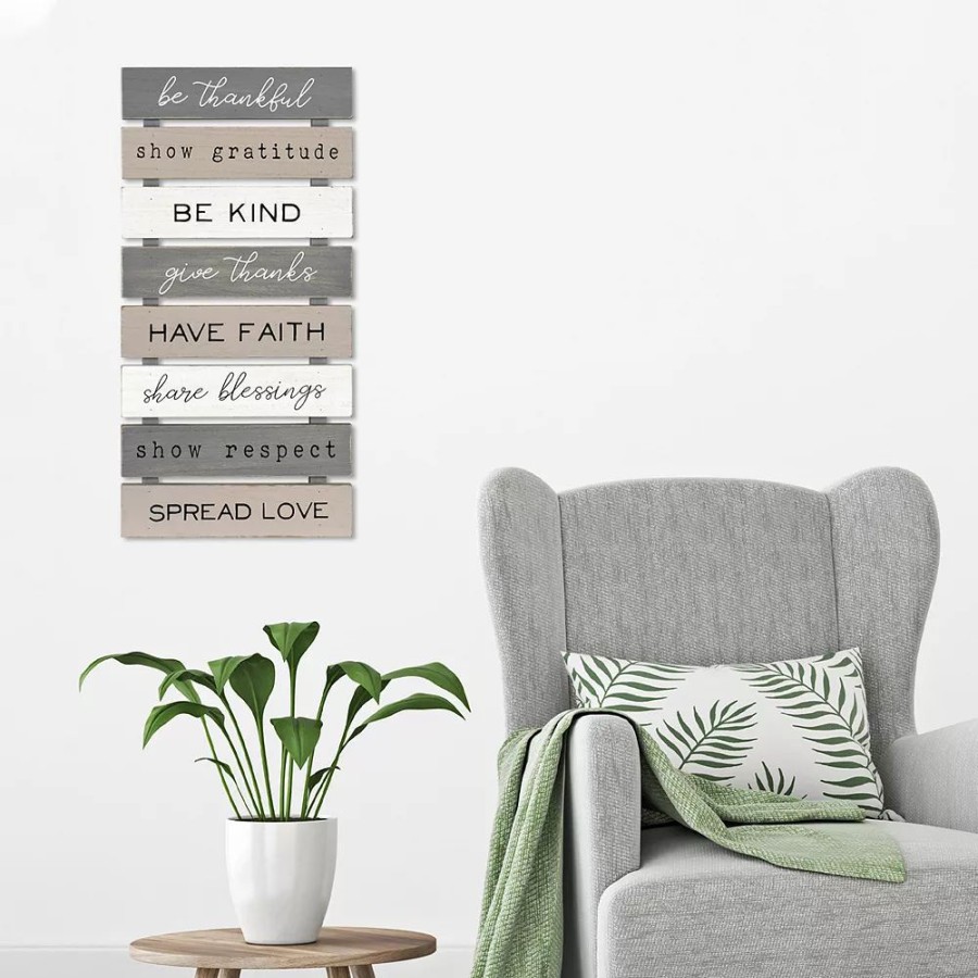 Wall Decor * | Sonoma Goods For Life Be Thankful Plank Wall Decor