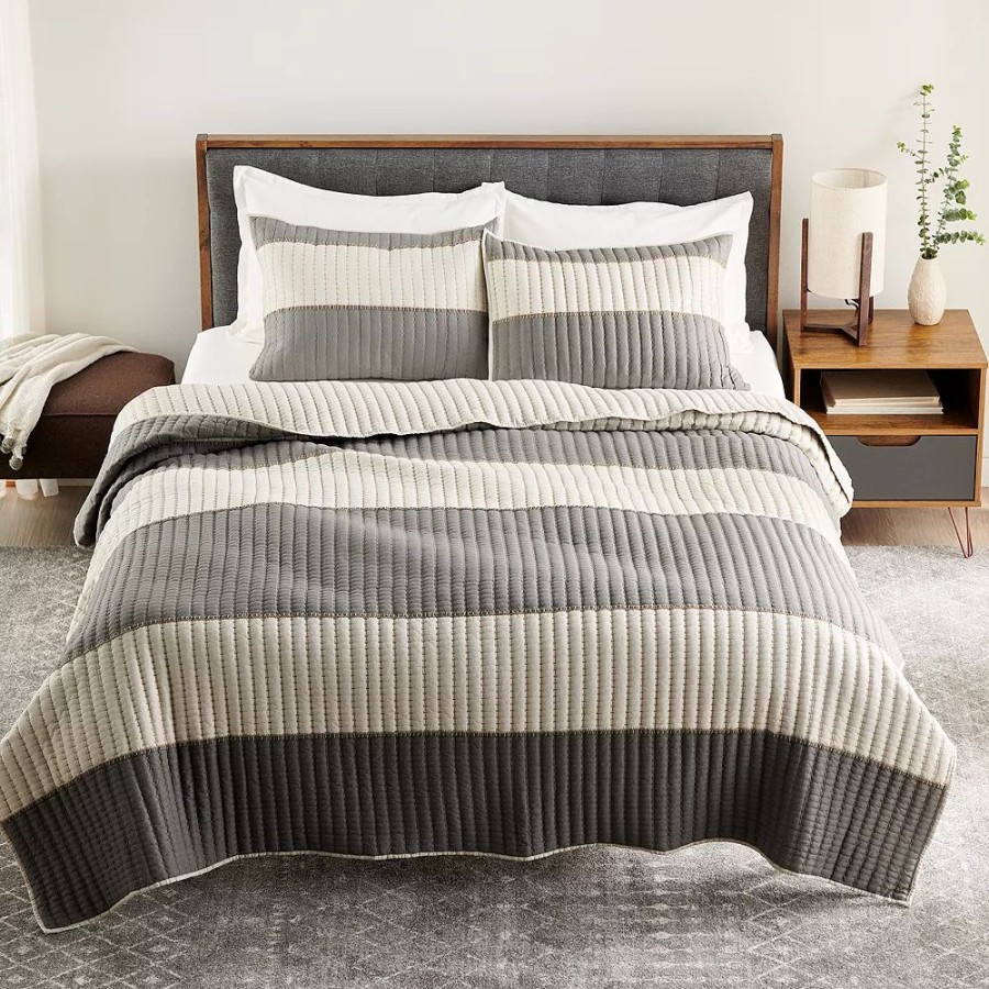 Bedding * | Sonoma Goods For Life New Traditions Sunbury Stripe Quilt Or Sham