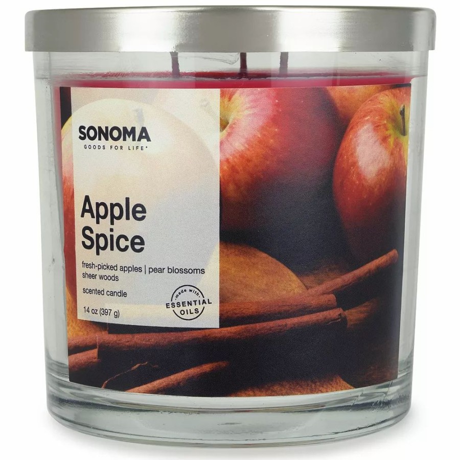 Candles * | Sonoma Goods For Life Apple Spice 14-Oz. 3-Wick Candle Jar