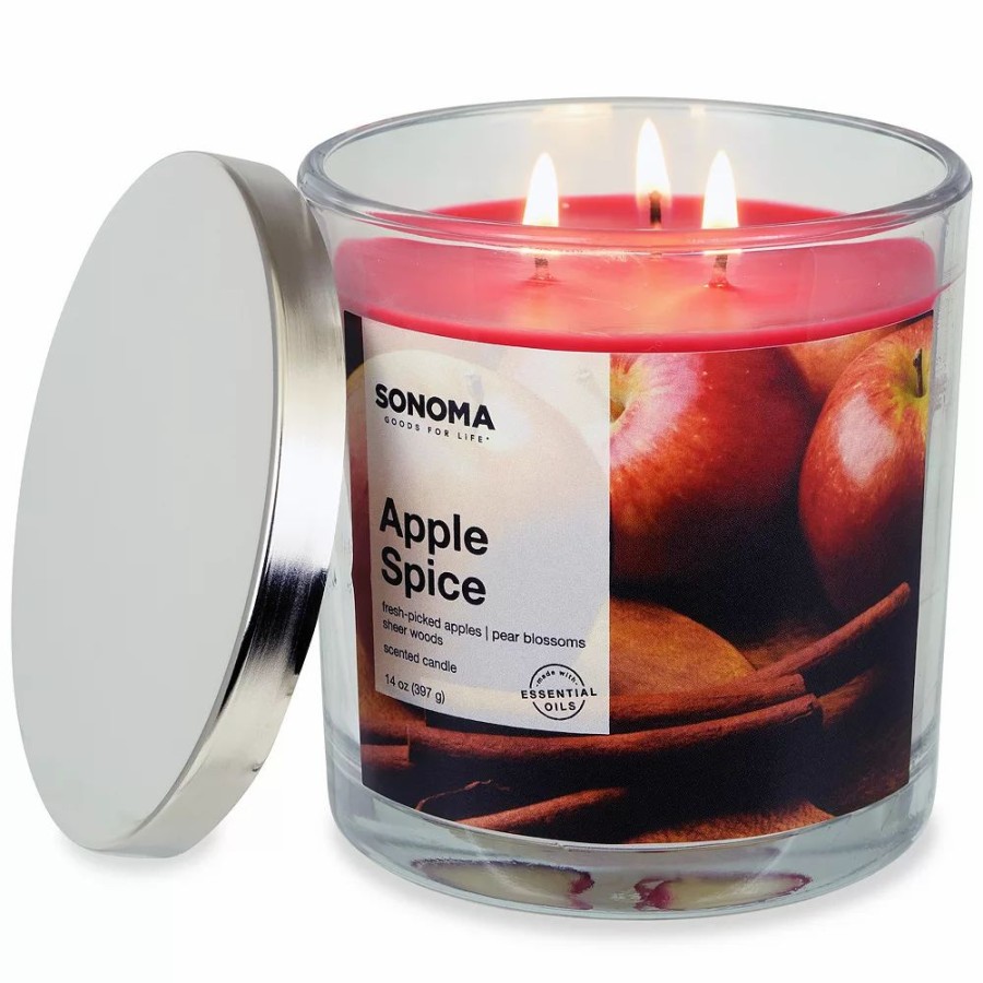 Candles * | Sonoma Goods For Life Apple Spice 14-Oz. 3-Wick Candle Jar