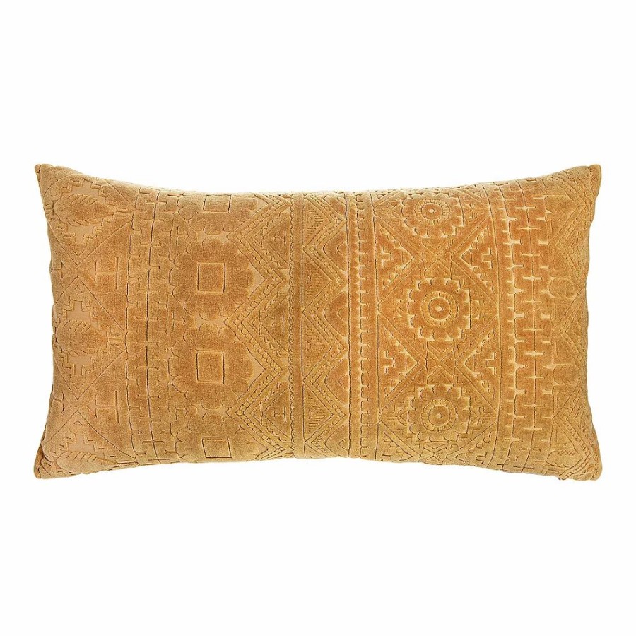 Chair Pads * | Sonoma Goods For Life Ochre Tonal Geo Pillow