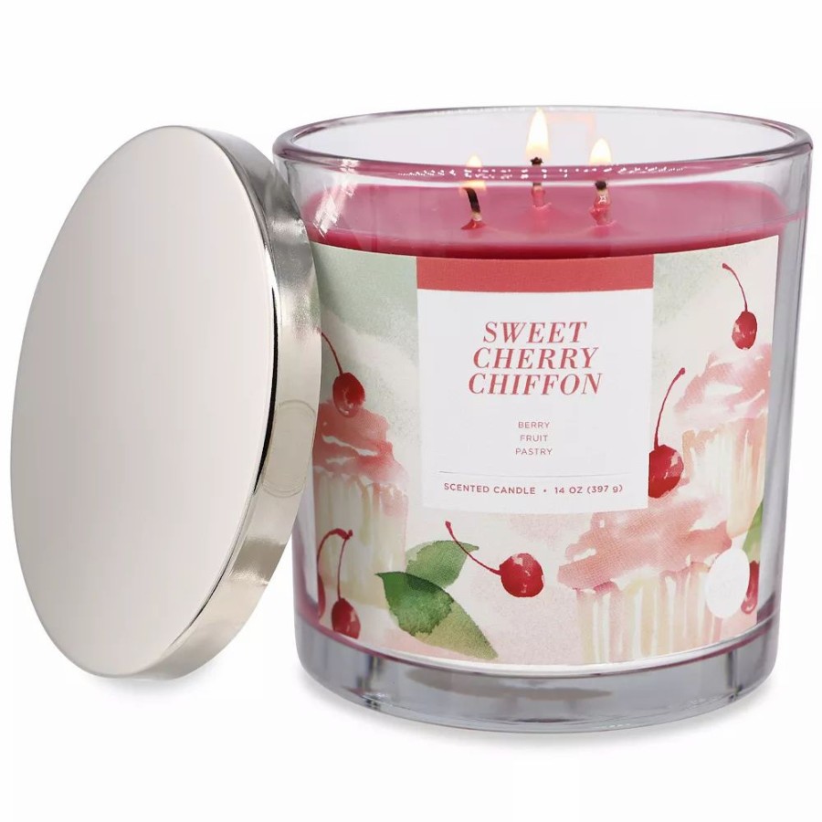 Candles * | Sonoma Goods For Life Sweet Cherry Chiffon 14-Oz. Candle Jar