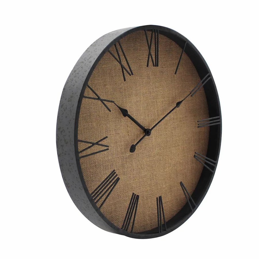 Wall Decor * | Sonoma Goods For Life Linen Back Wall Clock