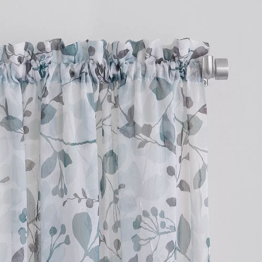 Window Treatments * | Sonoma Goods For Life 2-Pack Sheer Crushed Voile Gardener Floral Print Window Curtain