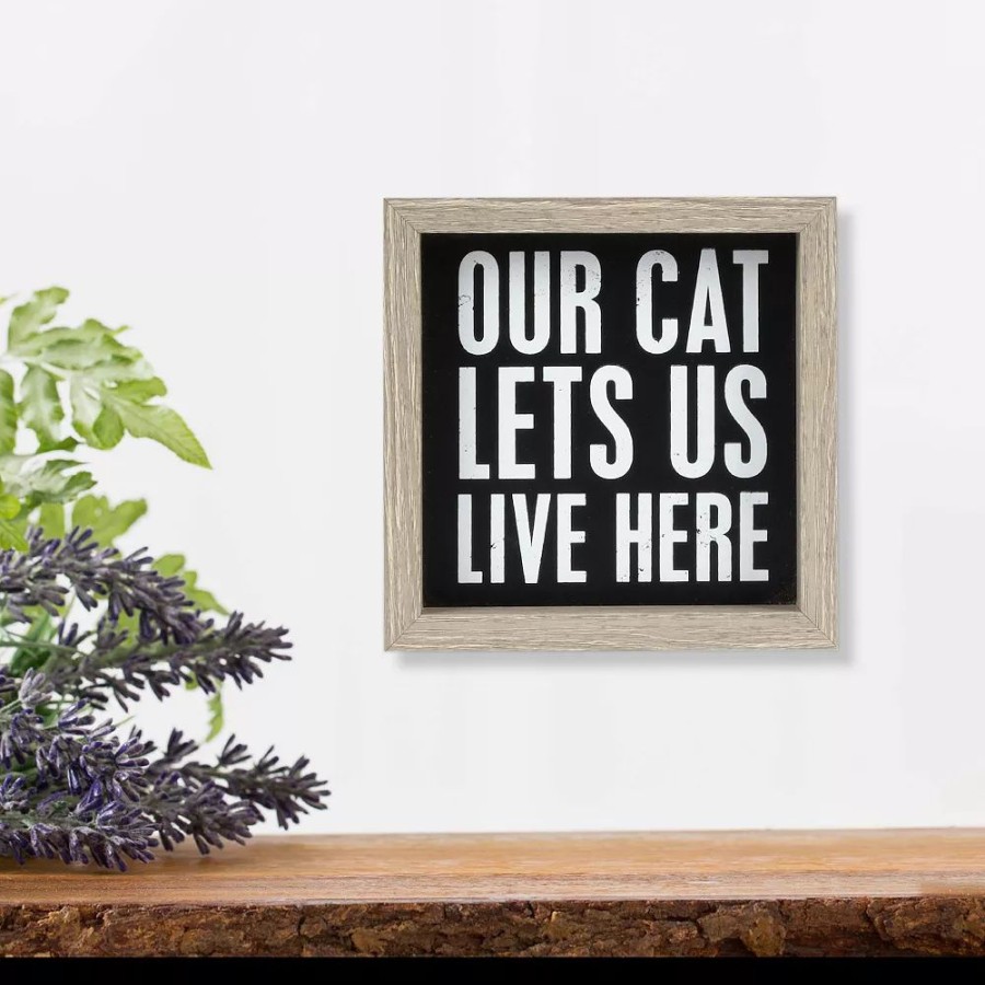 Wall Decor * | Sonoma Goods For Life Inset Cat Caption Box