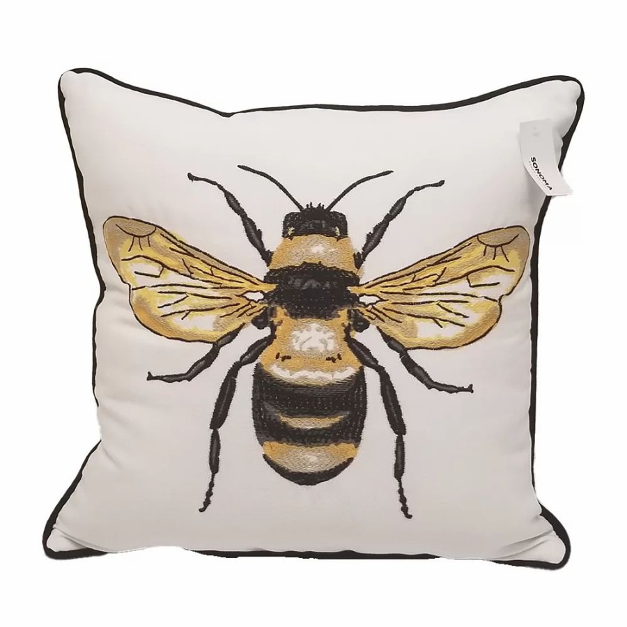 Chair Pads * | Sonoma Goods For Life Ivory Bee Pillow