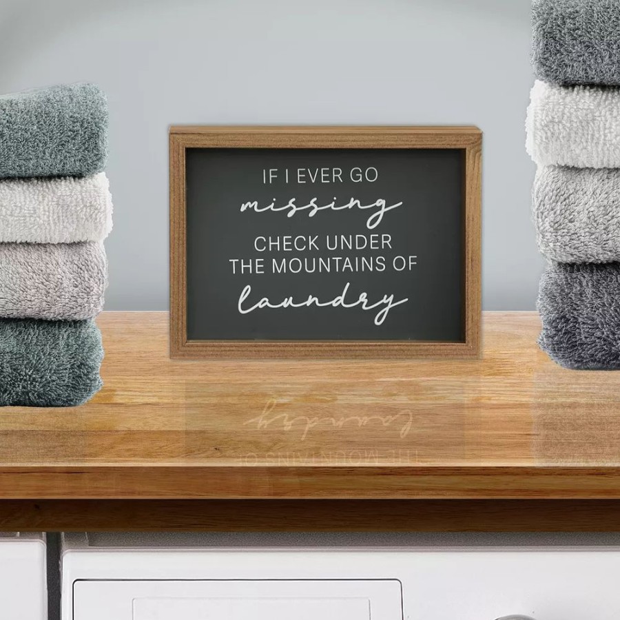 Wall Decor * | Sonoma Goods For Life Mountains Of Laundry Caption Art Box