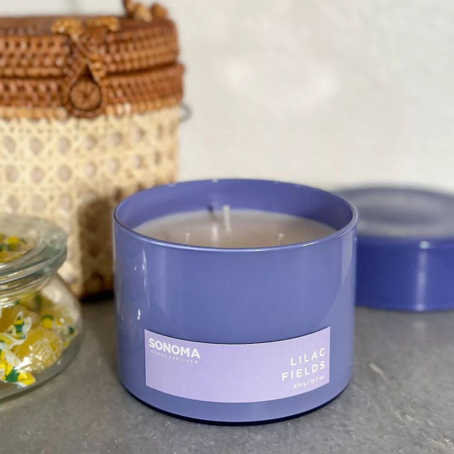 Candles * | Sonoma Goods For Life White Lotus & Lilac 13-Oz. Candle Jar