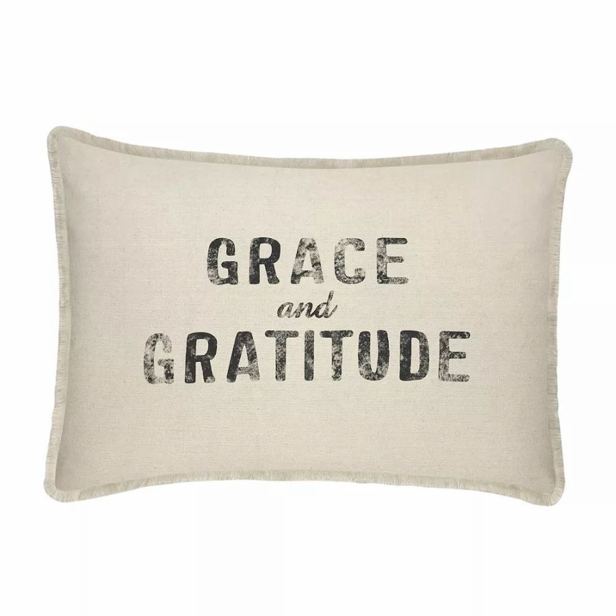 Chair Pads * | Sonoma Goods For Life 14 X 20 Linen "Grace And Gratitude" Pillow