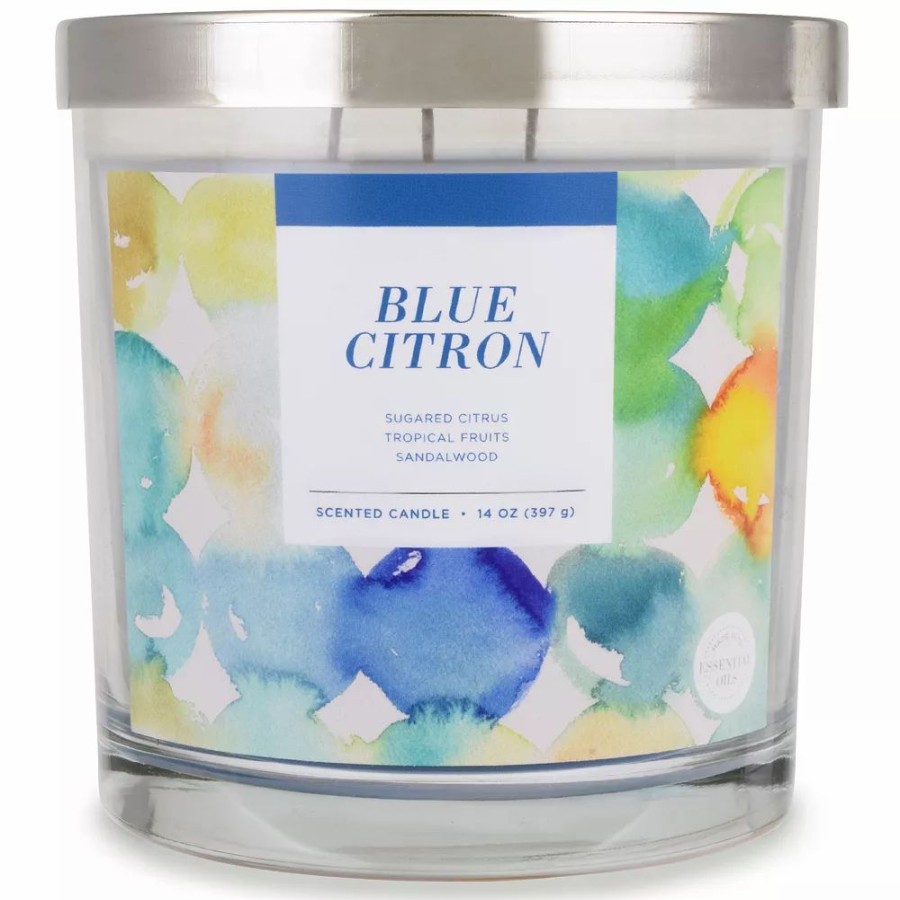 Candles * | Sonoma Goods For Life Blue Citron 14-Oz. Candle Jar