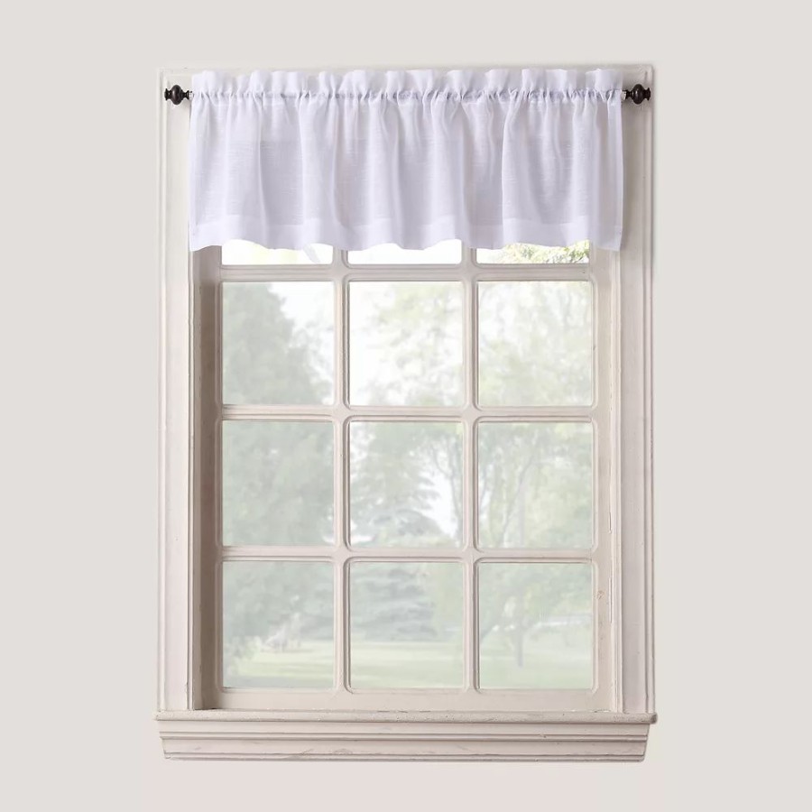 Window Treatments * | Sonoma Goods For Life Ayden Linen Blend Tier Window Valance 56" X 14" White