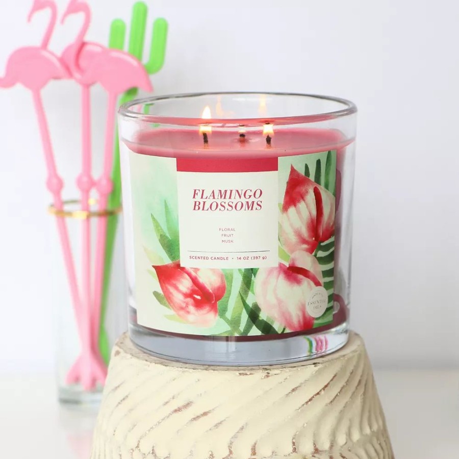 Candles * | Sonoma Goods For Life Flamingo Blooms 14-Oz. Candle Jar