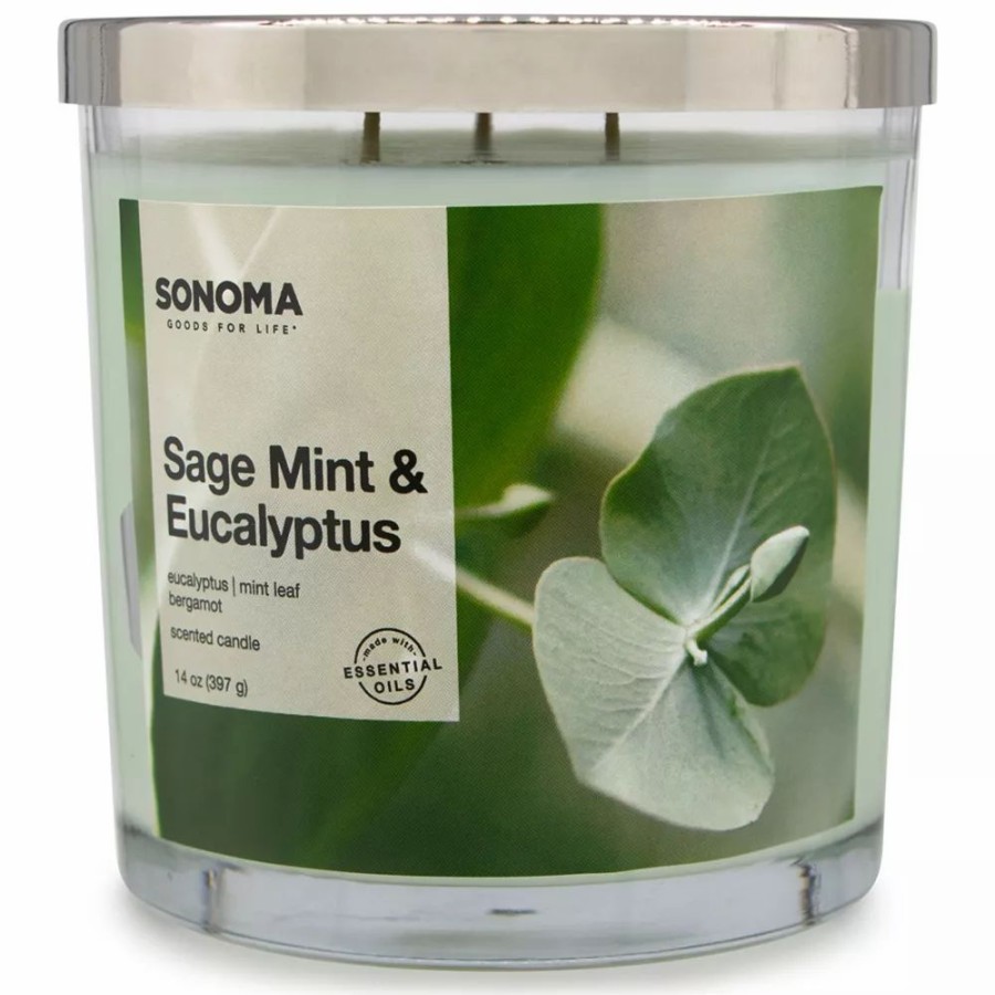 Candles * | Sonoma Goods For Life Sage Mint & Eucalyptus 14-Oz. Candle Jar