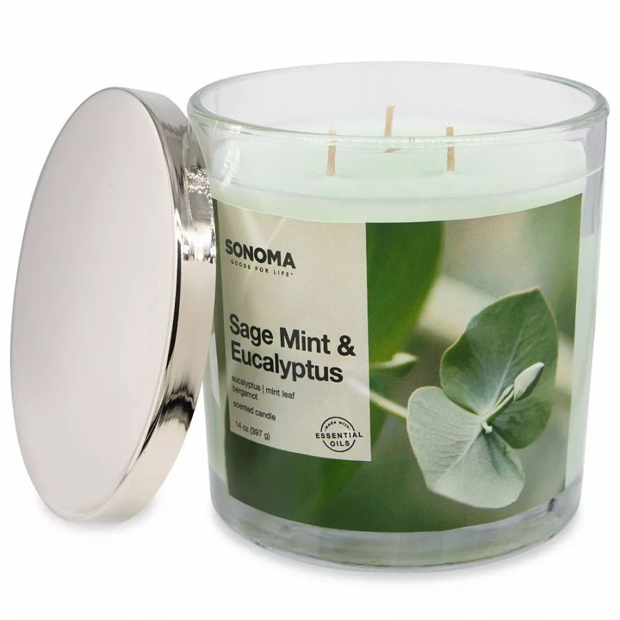 Candles * | Sonoma Goods For Life Sage Mint & Eucalyptus 14-Oz. Candle Jar