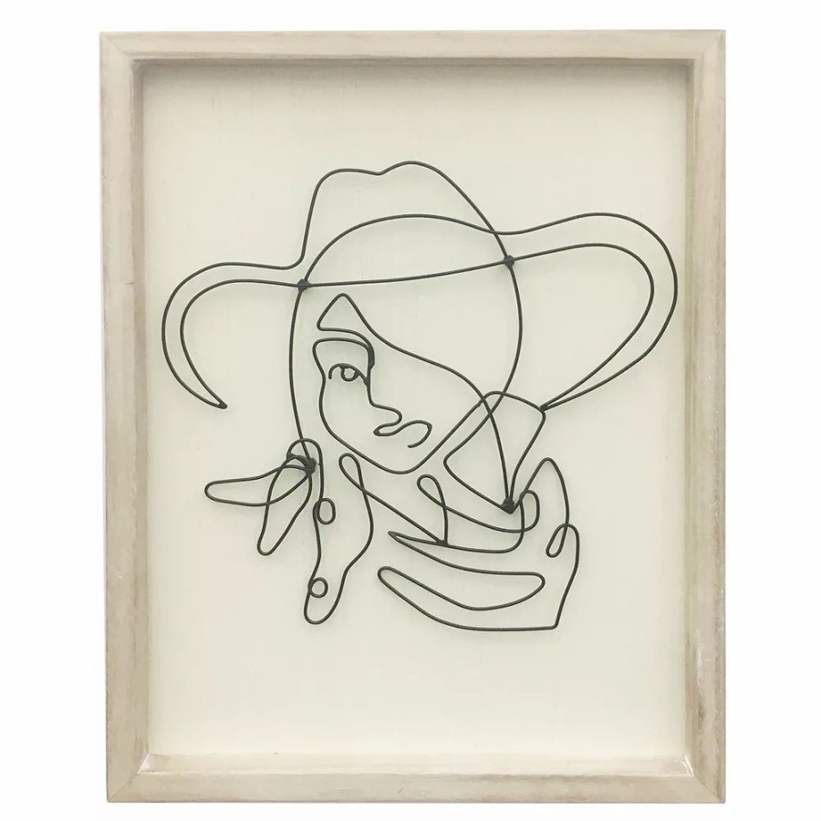 Wall Decor * | Sonoma Goods For Life Wire Cowgirl Framed Wall Art