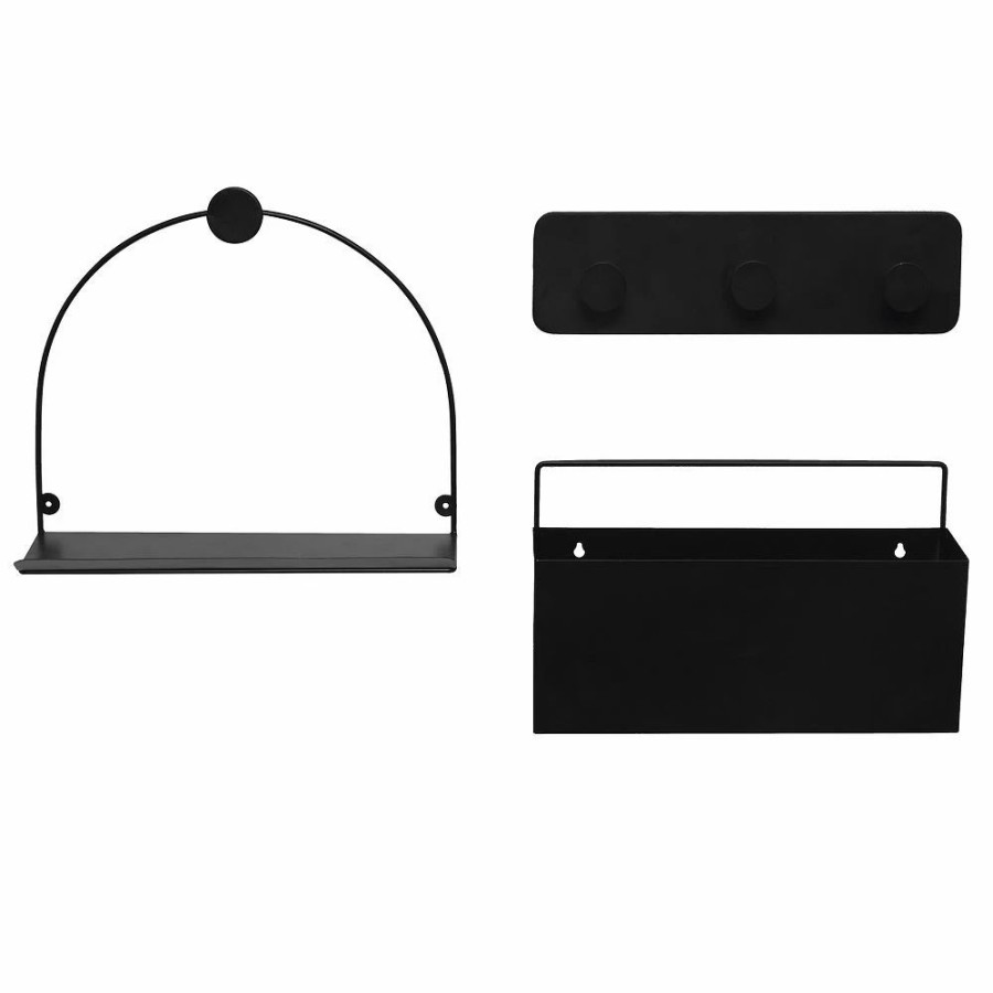 Wall Decor * | Sonoma Goods For Life Hooks, Basket, & Wall Shelf 3-Piece Set