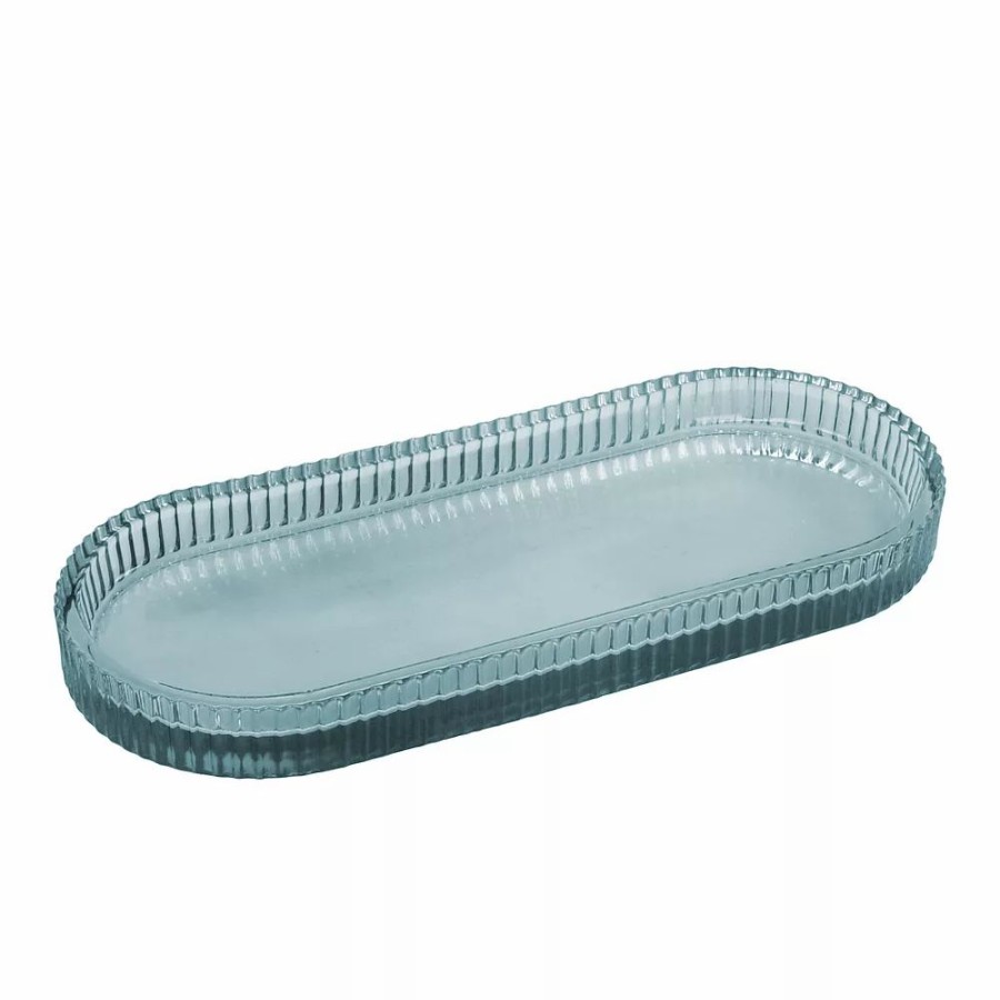 Bathroom * | Sonoma Goods For Life Ribbed Glass Tray