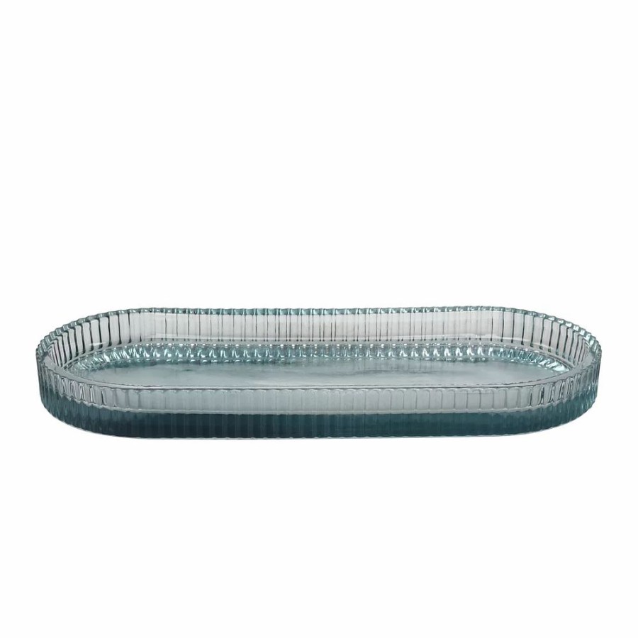 Bathroom * | Sonoma Goods For Life Ribbed Glass Tray