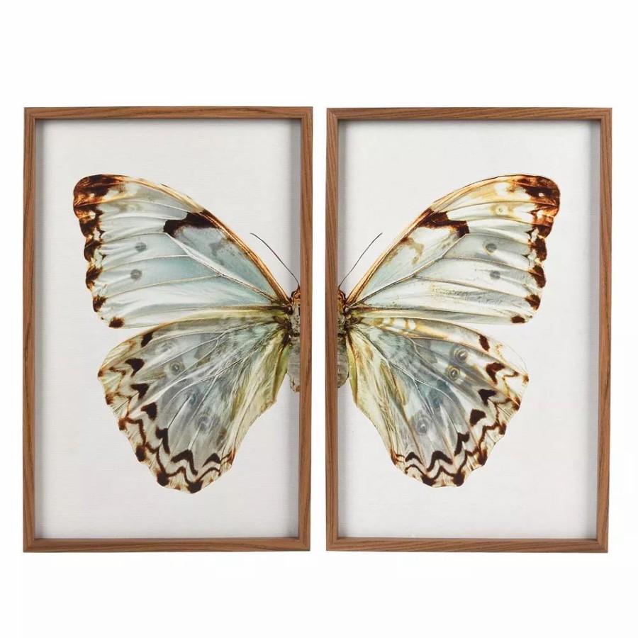 Wall Decor * | Sonoma Goods For Life Butterfly Framed Wall Art 2-Piece Set