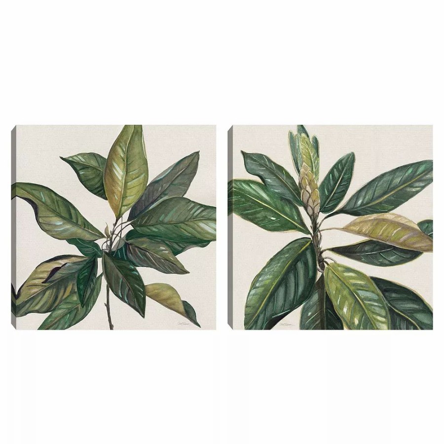 Wall Decor * | Sonoma Goods For Life Magnolia Leaves I & Ii Canvas Wall Art 2-Piece Set