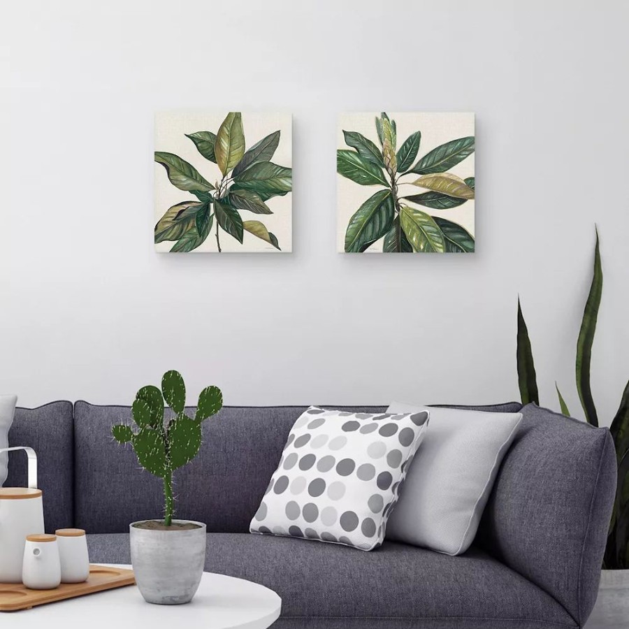 Wall Decor * | Sonoma Goods For Life Magnolia Leaves I & Ii Canvas Wall Art 2-Piece Set