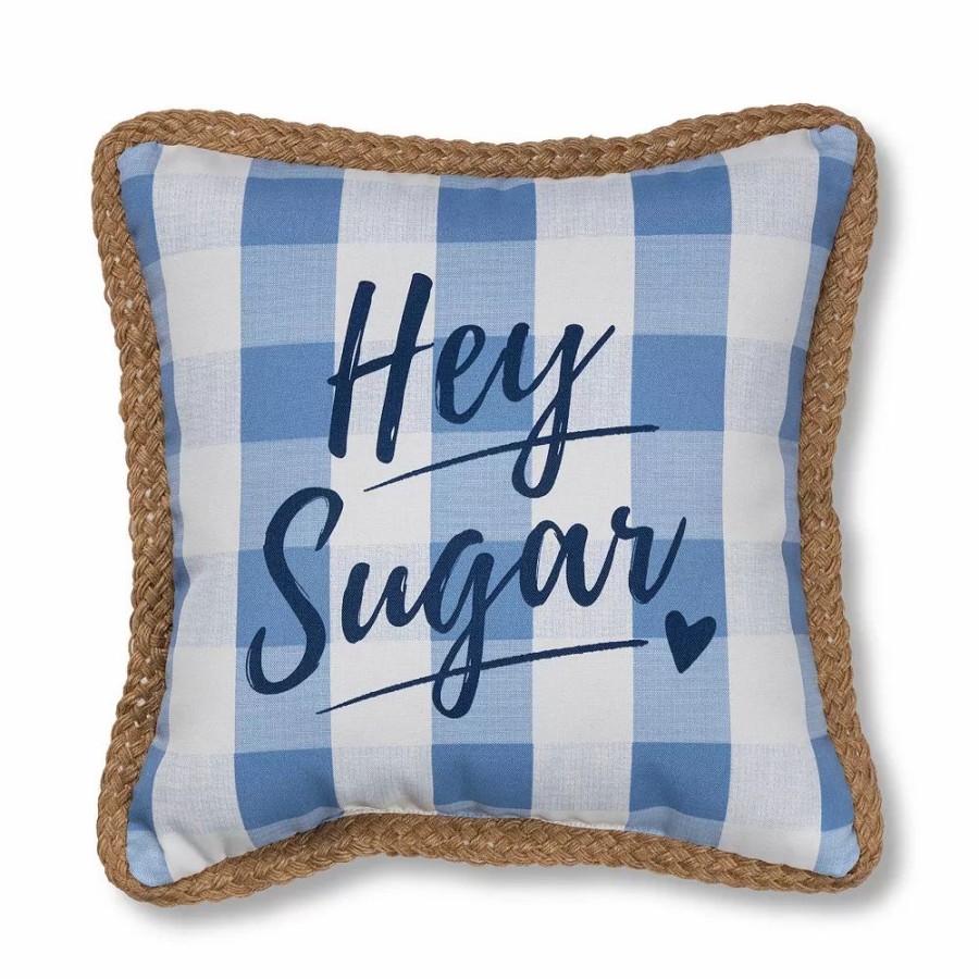 Chair Pads * | Sonoma Goods For Life Gingham Hey Sugar Indoor Outdoor Throw Pillow