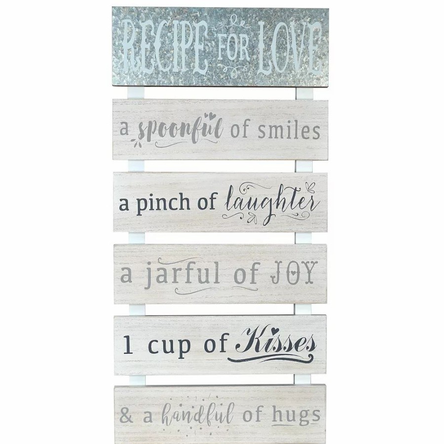 Wall Decor * | Sonoma Goods For Life Recipe For Love Wall Decor