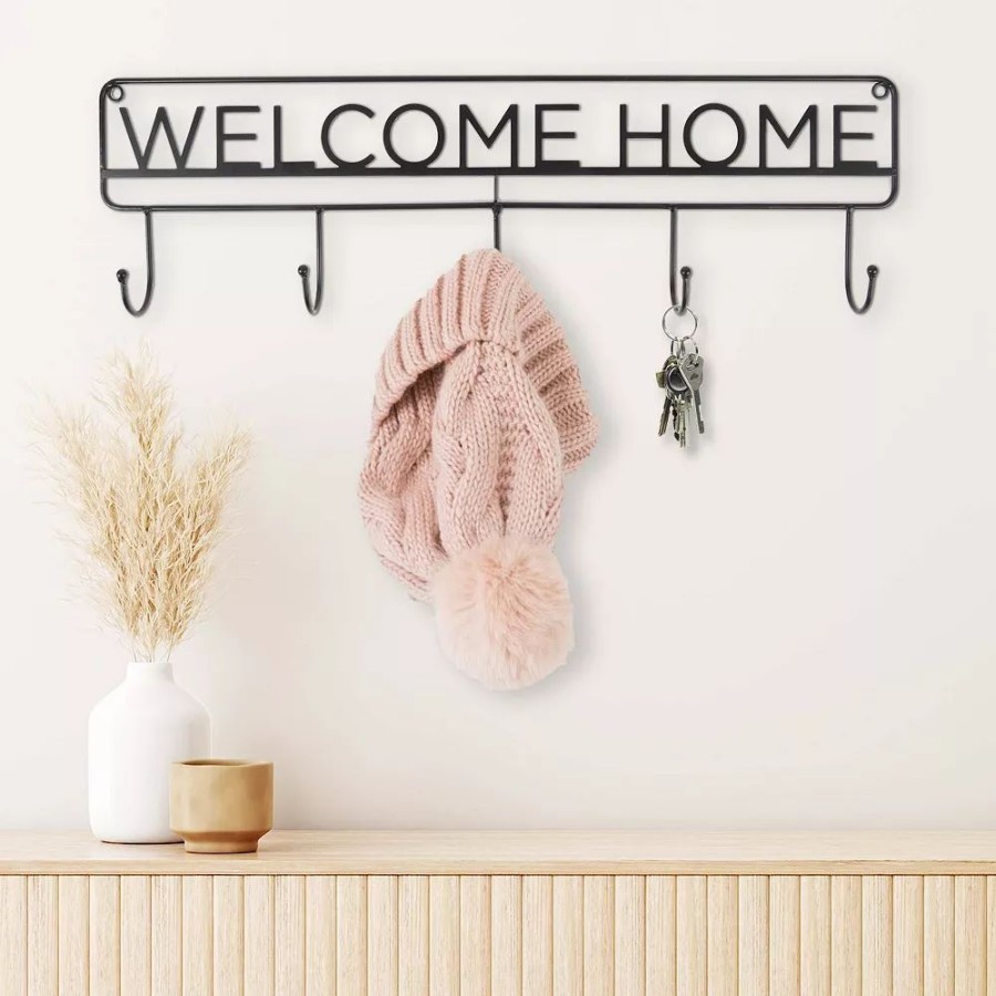 Wall Decor * | Sonoma Goods For Life Welcome Home 5-Hook Wall Decor