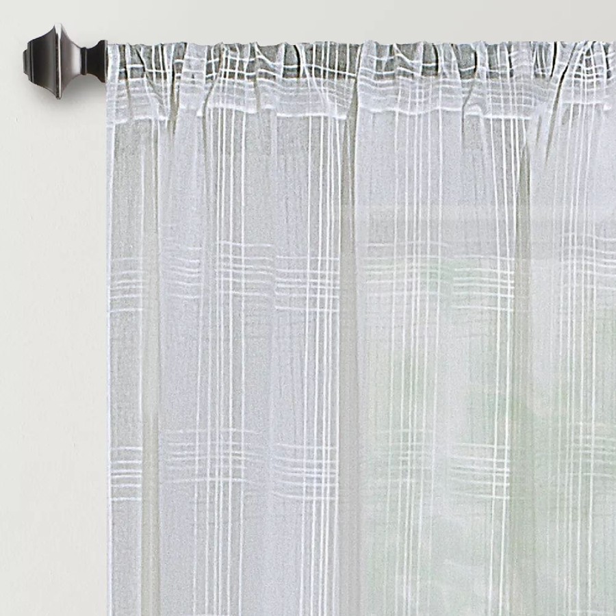 Window Treatments * | Sonoma Goods For Life Window Pane Sheer 2-Pack Window Curtain Set