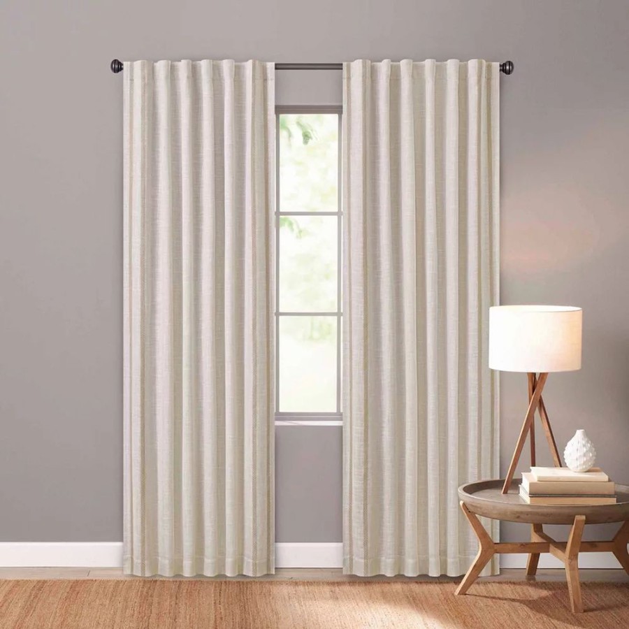 Window Treatments * | Sonoma Goods For Life Ultimate Performance 2-Pack Diamond Stripe 100% Blackout Curtain