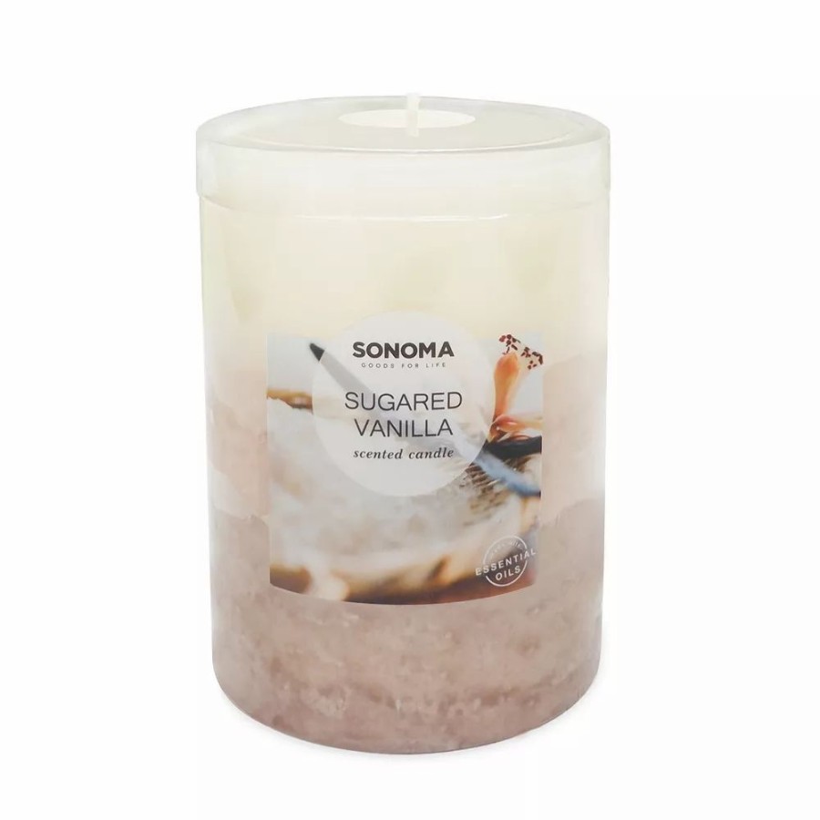 Candles * | Sonoma Goods For Life Sugared Vanilla 3 X 4 Pillar Candle