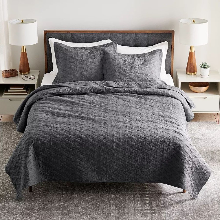 Bedding * | Sonoma Goods For Life Heritage Cotton Geo Quilt Or Sham