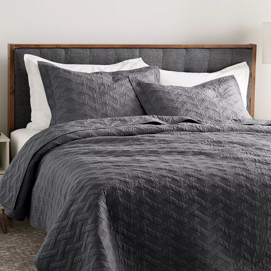 Bedding * | Sonoma Goods For Life Heritage Cotton Geo Quilt Or Sham