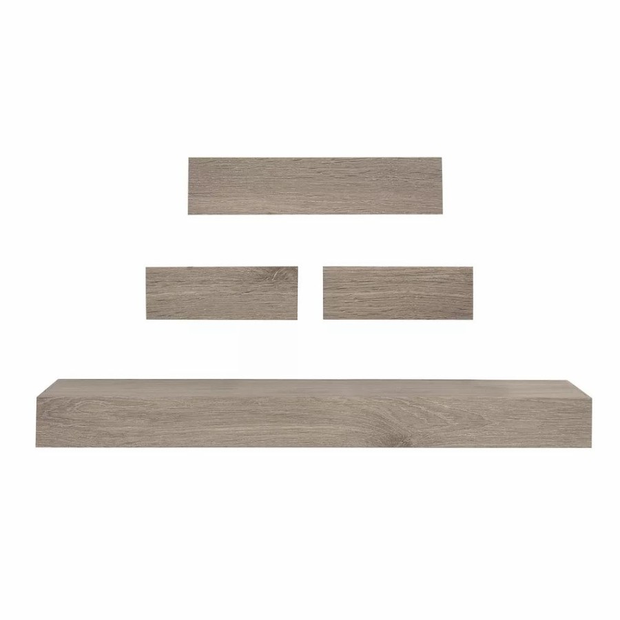 Wall Decor * | Sonoma Goods For Life Gray Wash Ledge Wall Shelf 4-Piece Set