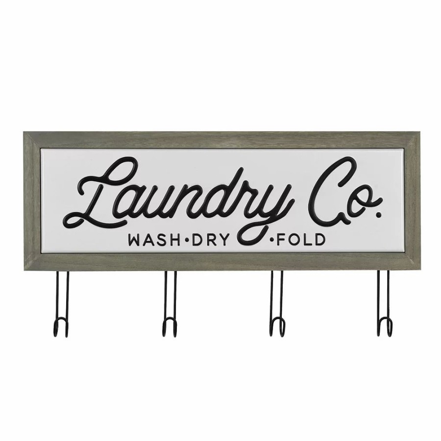 Wall Decor * | Sonoma Goods For Life 4-Hook Laundry Co. Wall Decor