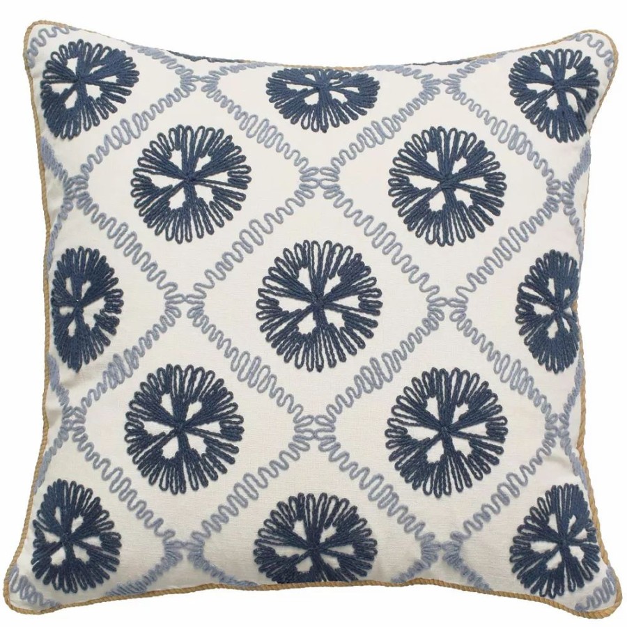 Chair Pads * | Sonoma Goods For Life 20 X 20 Ivory Blue Geo Throw Pillow